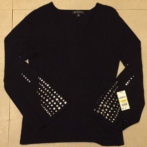 INC Black long sleeve sweater